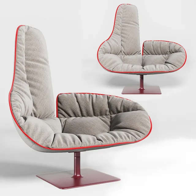 furniture - Armchair Daw by Vitra Eames 06 3D Model