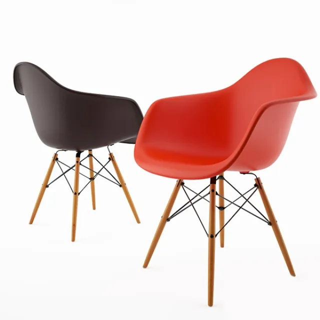furniture - Armchair Daw by Vitra Eames 3D Model