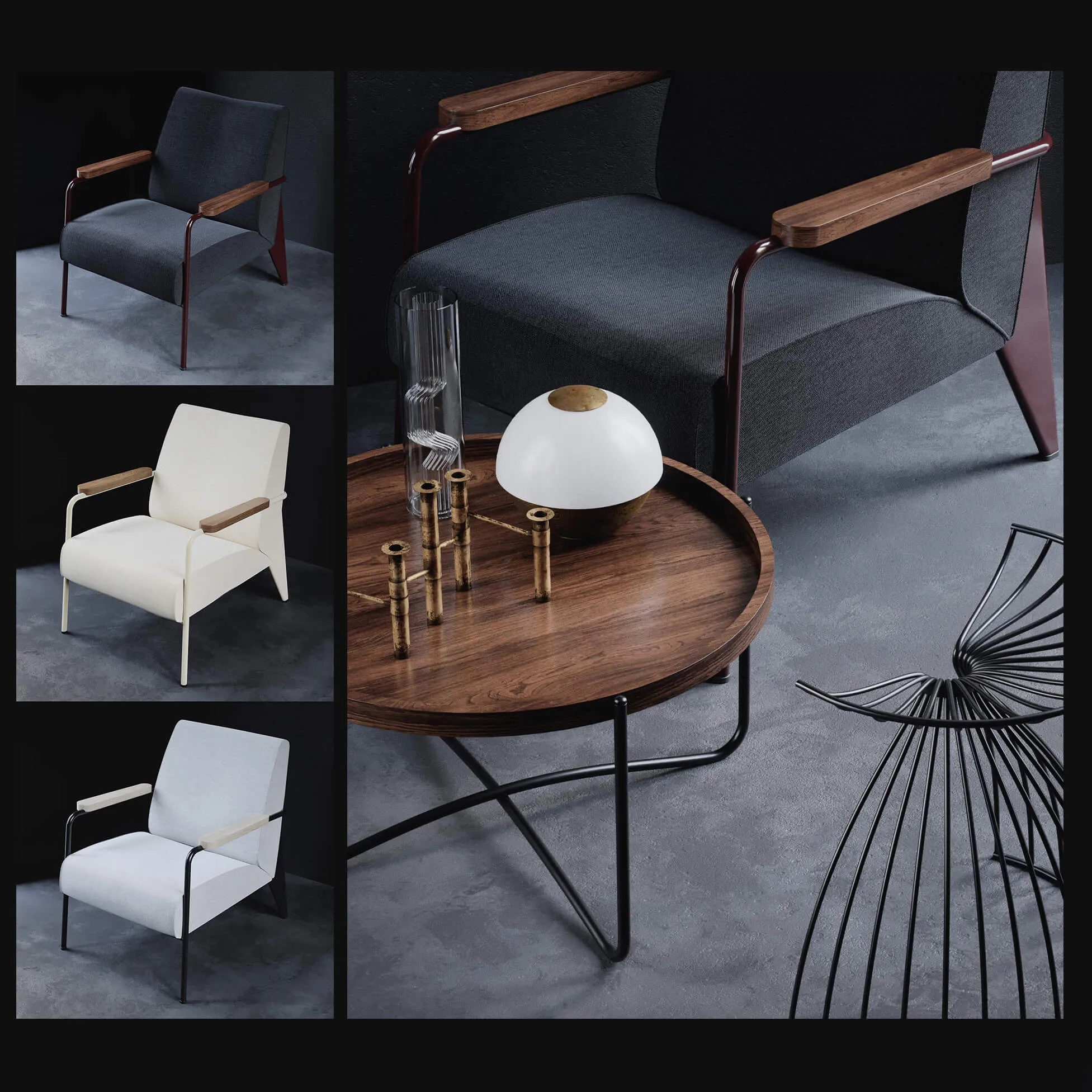 furniture - Armchair Fauteuil de Salon Vitra 3D Model