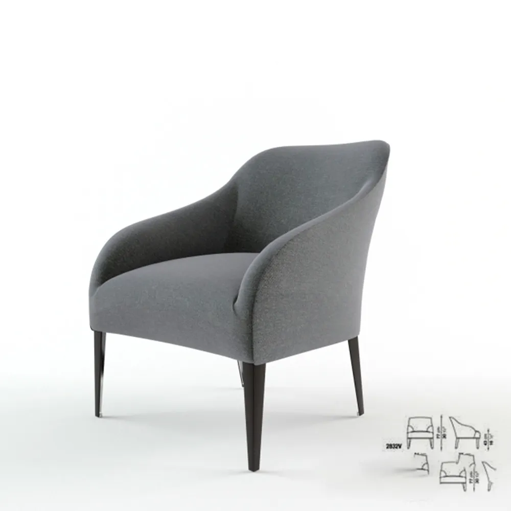 furniture - Armchair Febo Maxalto Design by Antonio Citterio 3D Model