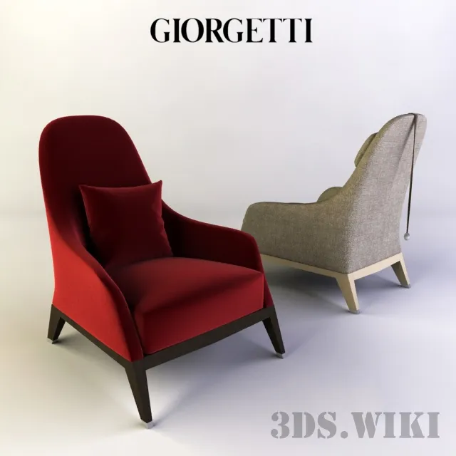 furniture - Armchair Giorgetti 51060 3D Model
