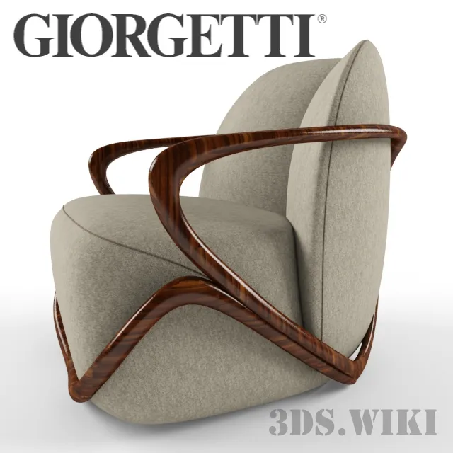 furniture - Armchair Giorgetti HUG 3D Model
