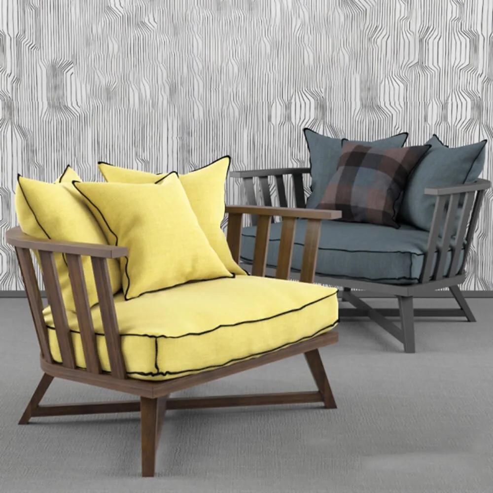 furniture - Armchair GRAY 07 By Gervasoni 3D Model