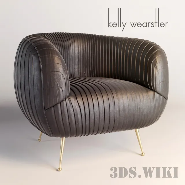 furniture - Armchair KELLY WEARSTLER 3D Model