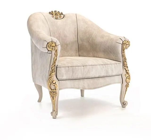 furniture - Armchair Madeleine Romano Home 3D Model