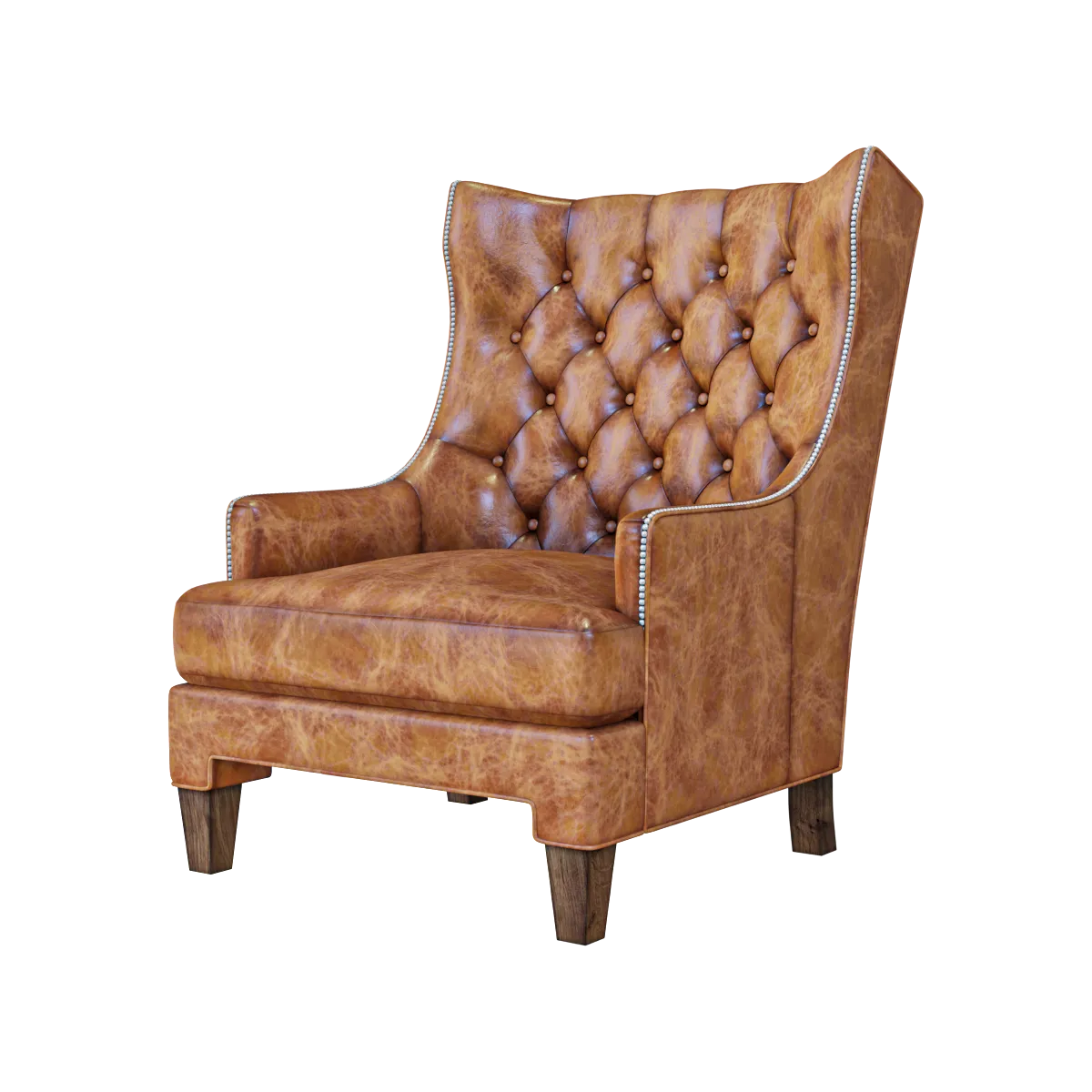 furniture - Armchair Maximus Wingback 3D Model