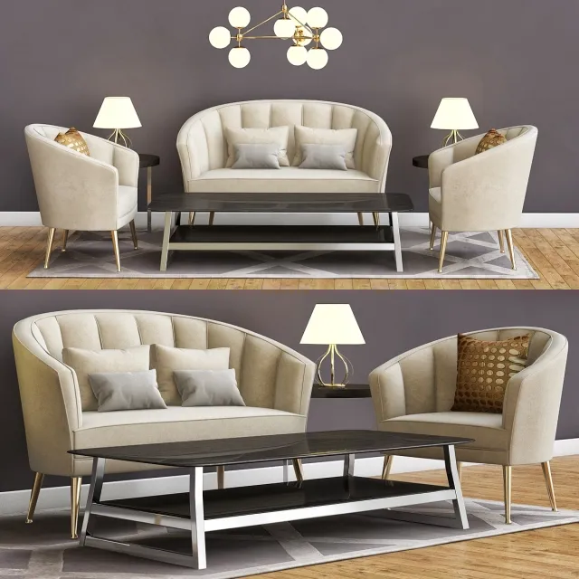 furniture - Armchair Maya Mid Century Modern Furniture by Brabbu 3D Model