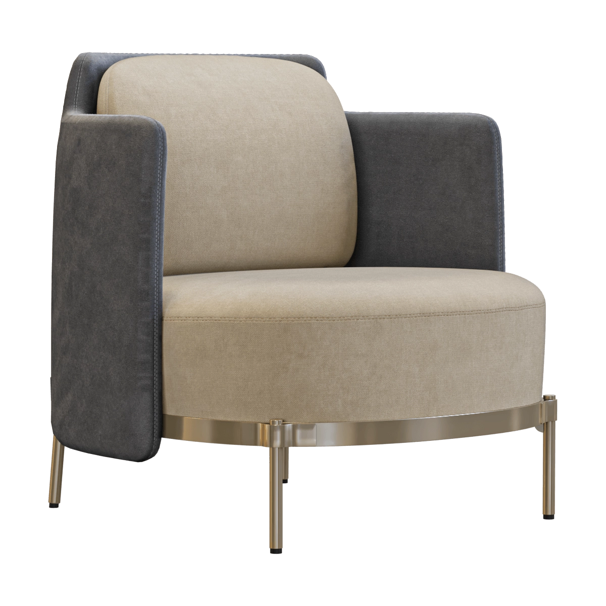 furniture - Armchair Minotti Tape 3D Model