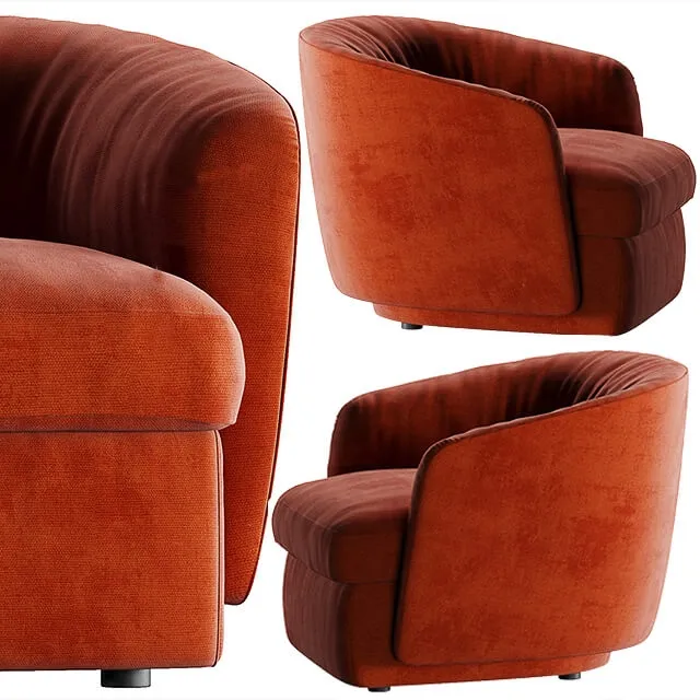 furniture - Armchair Molteni b and c Holborn 3D Model