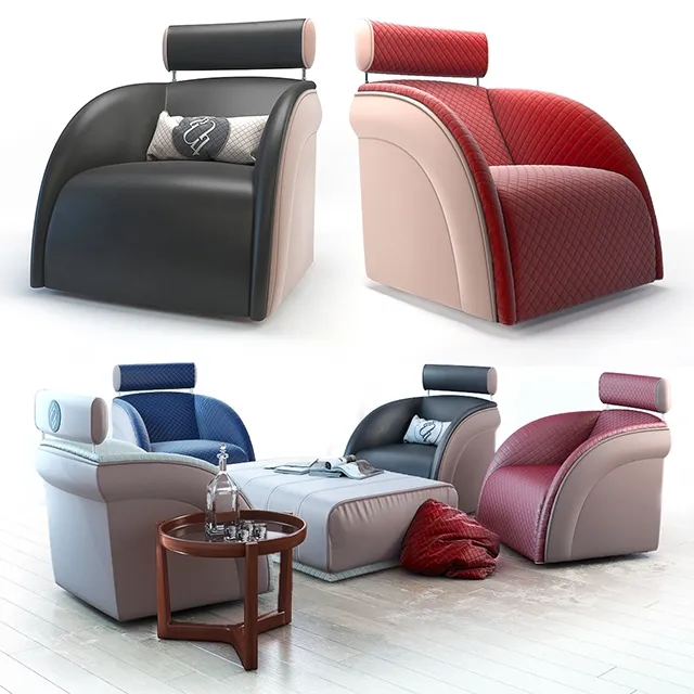 furniture - Armchair Pouf and Table Tecni nova 3D Model