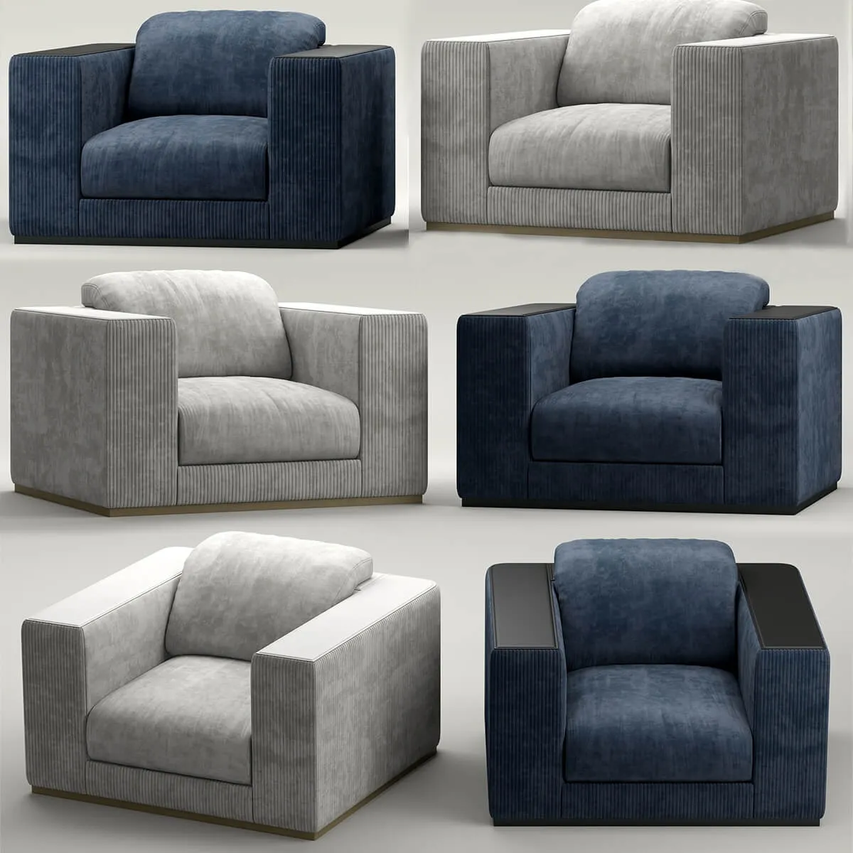 furniture - Armchair Rugiano Vogue 3D Model