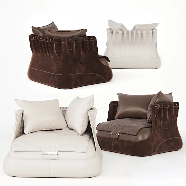 furniture - Armchair Saint Babila 3D Model