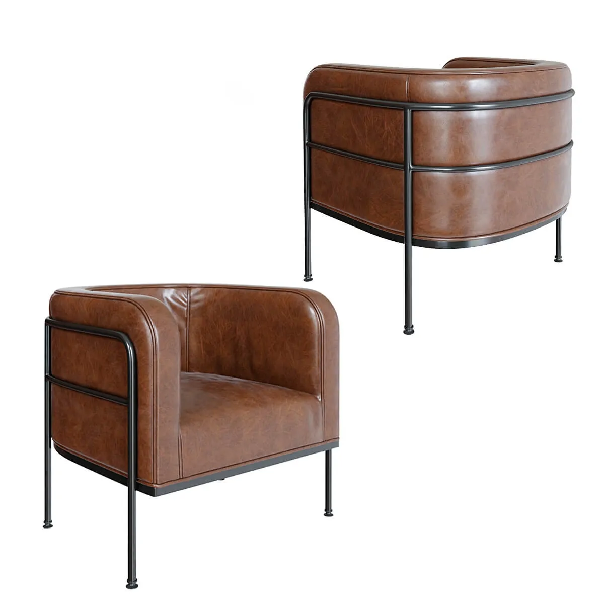 furniture - Armchair Sarreid Breda 3D Model