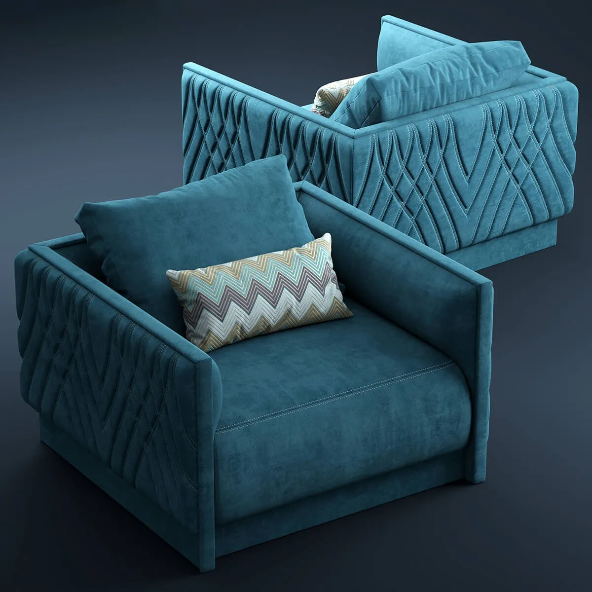 furniture - Armchair smania Miami 3D Model