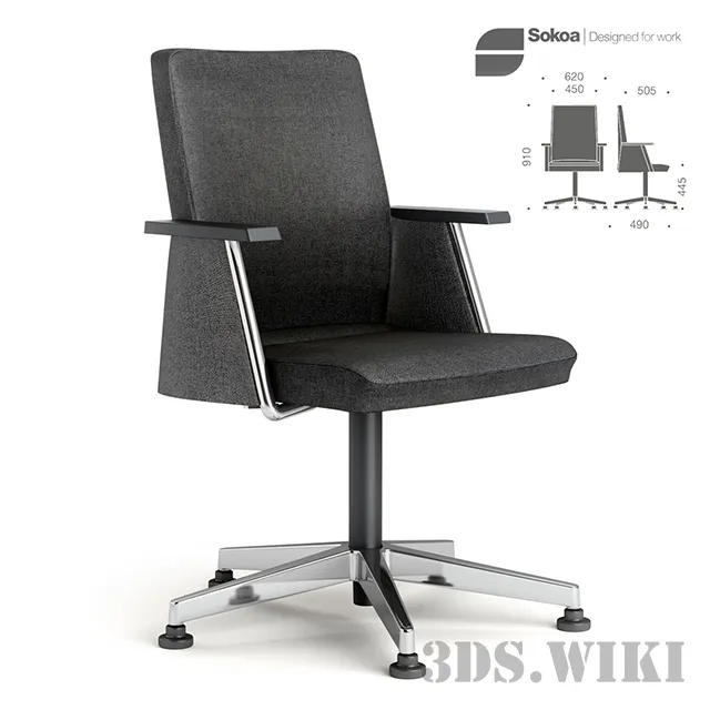 furniture - Armchair Sokoa K01 3D Model