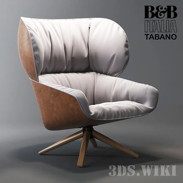 furniture - Armchair Tabano - B&B Italia 3D Model
