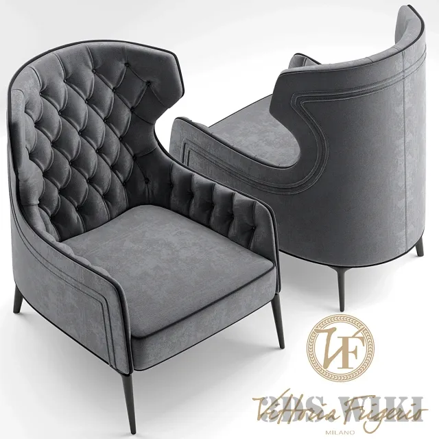 furniture - Armchair Vittoria Frigerio 3D Model