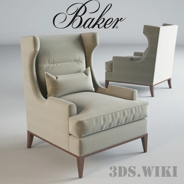 furniture - Armchair Westminster Wing 3D Model