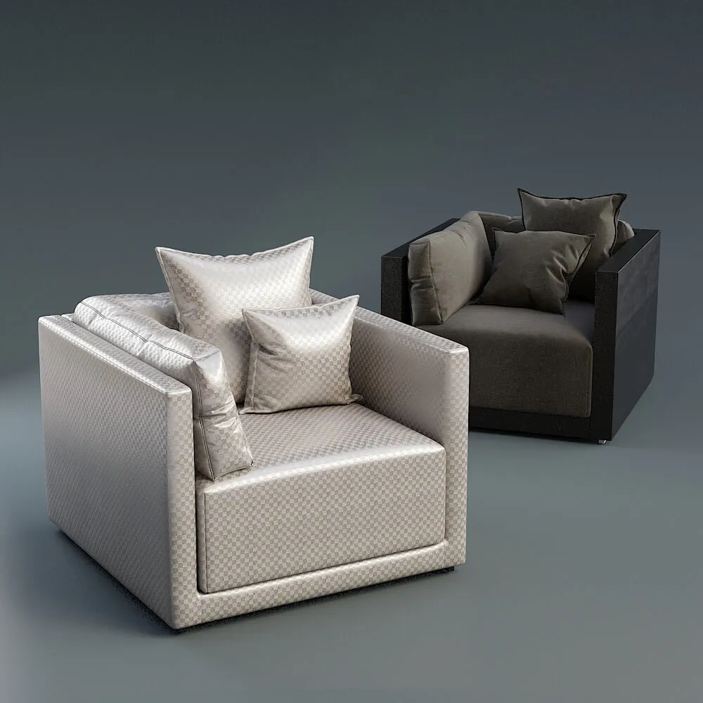 furniture - Armchairs Armani Casa Sydney 3D Model