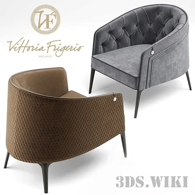 furniture - Armchairs Descrizione by Vittoria Frigerio 3D Model