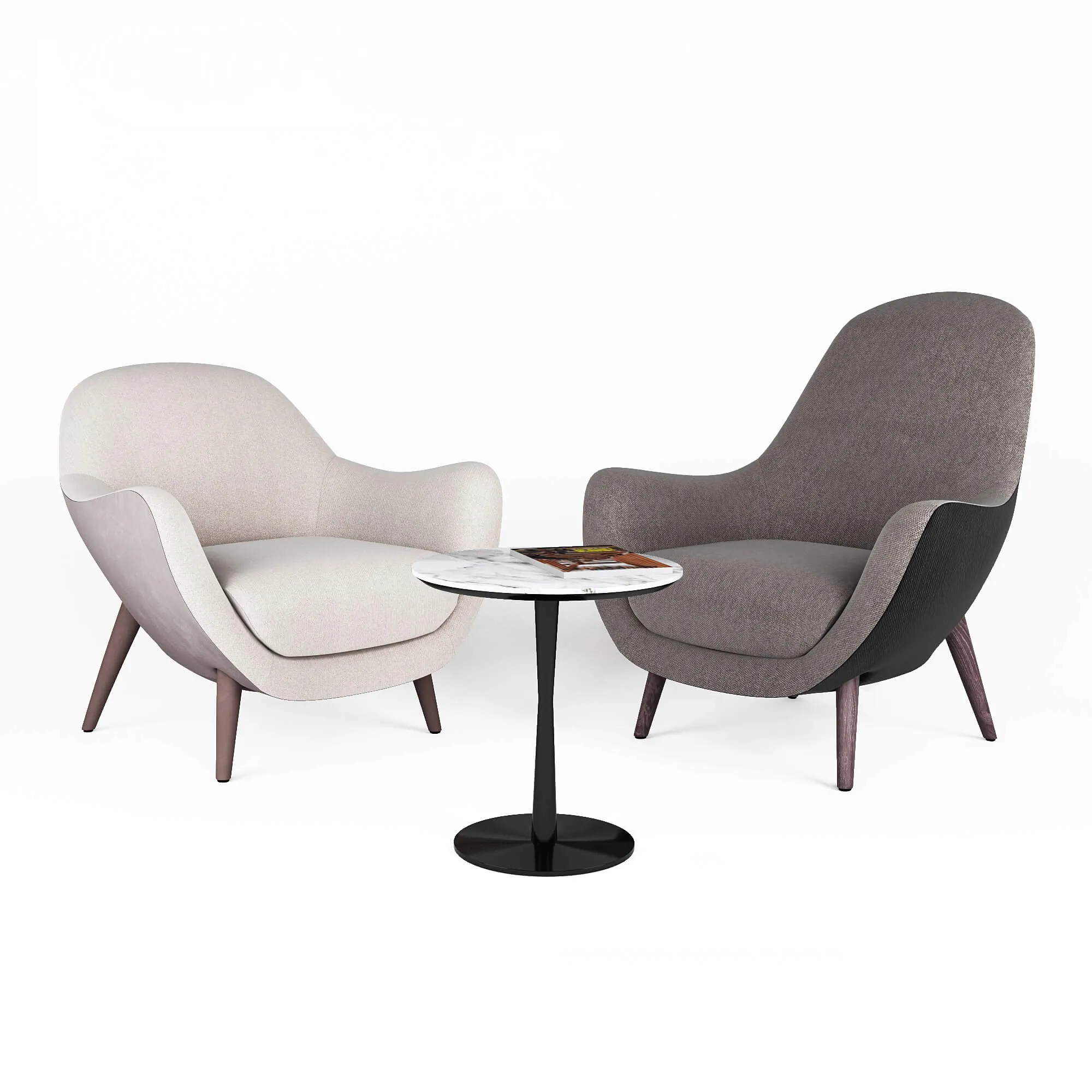furniture - Armchairs Poliform 01 3D Model