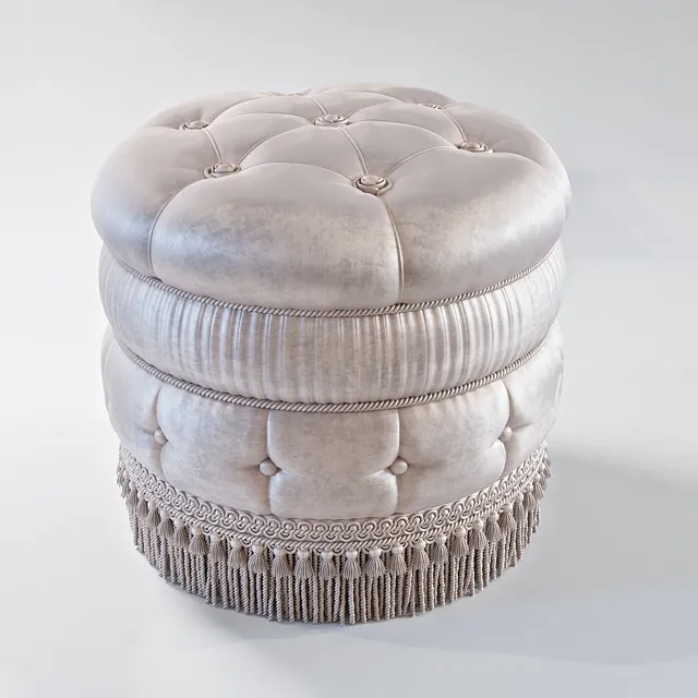 furniture - Asnaghi pouf Valery 3D Model