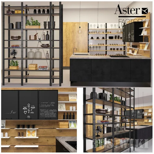 furniture - Aster Cucine Factory Kitchen 3D Model