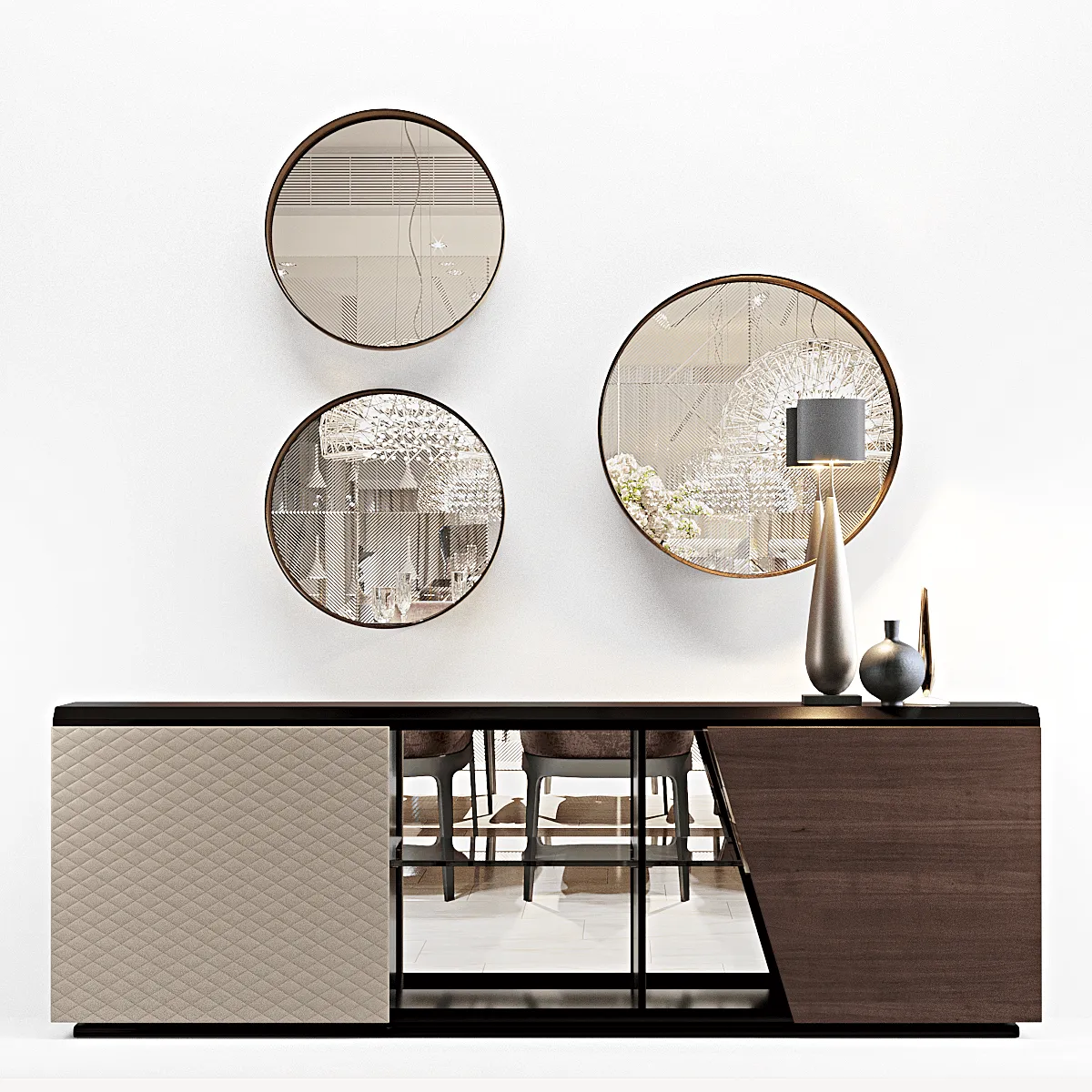 furniture - Aston and Wish by Cattelan Italia chest of drawer 3D Model