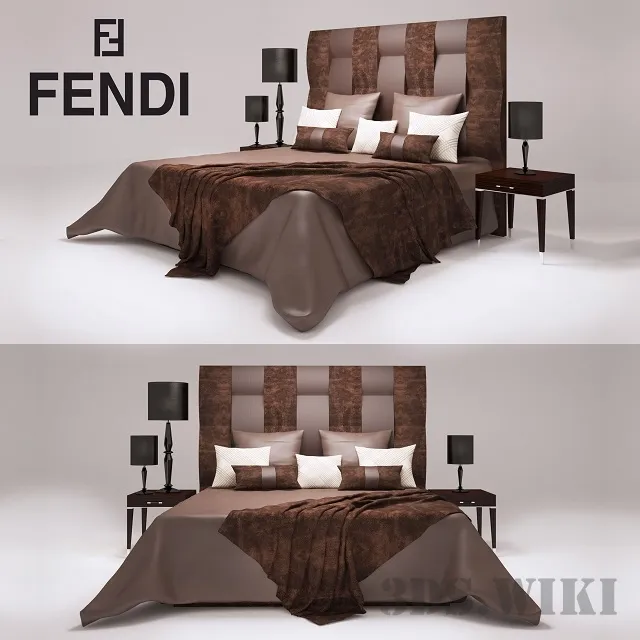 furniture - Astoria Fendi Casa bed 3D Model