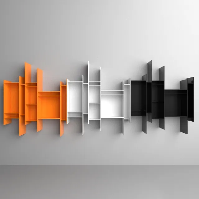 furniture - Asymmetric shelf Randomito 3D Model