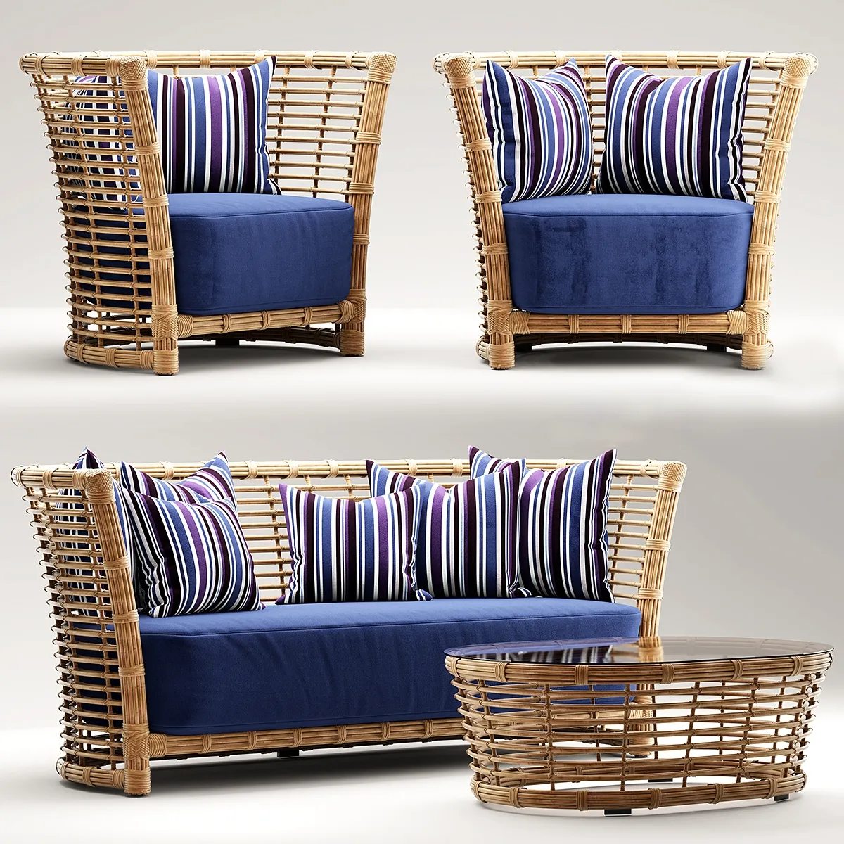 furniture - Ato Venedig sofa and armchair 02 3D Model