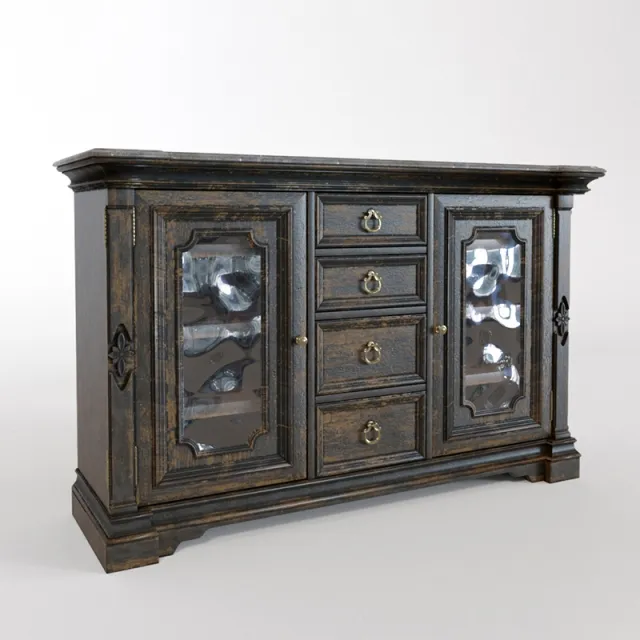 furniture - Auberose Bar Cabinet 3D Model