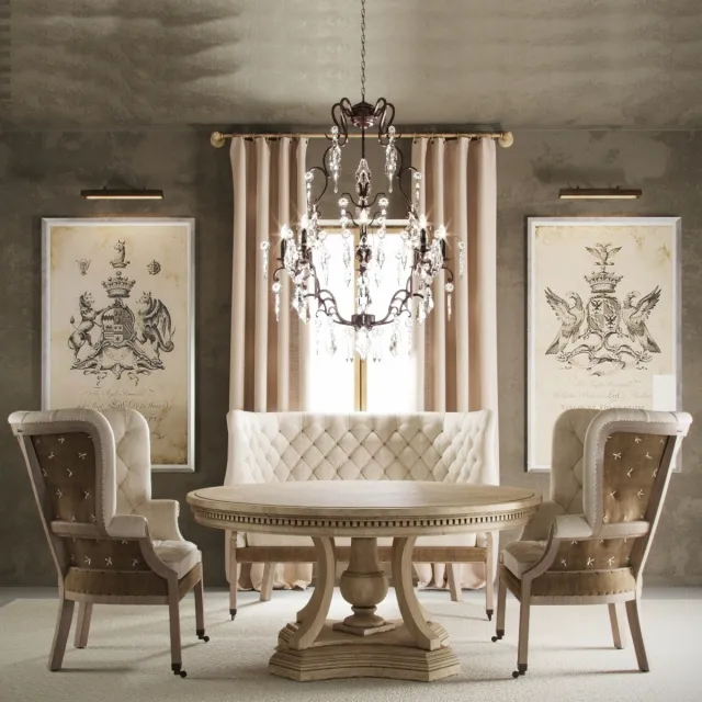 furniture - AVE Restoration Hardware English 19thc 3D Model