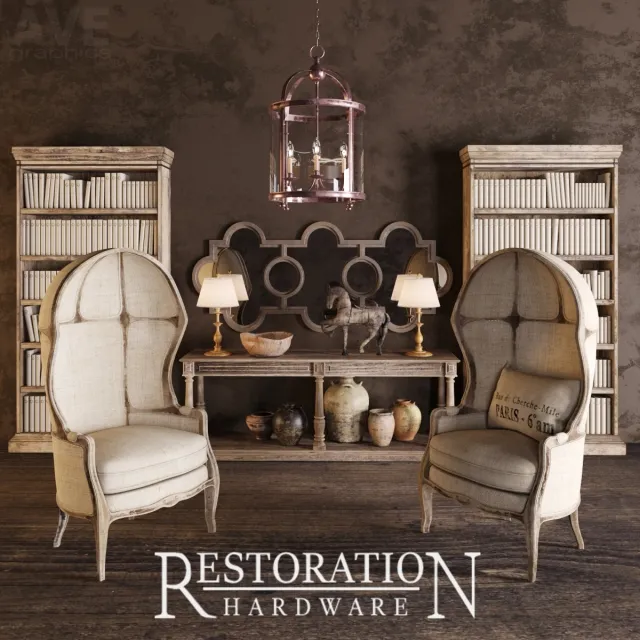 furniture - AVE Restoration Hardware set RH 3D Model
