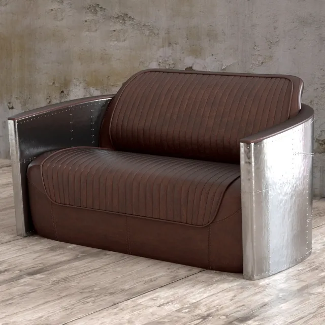 furniture - Aviator sofa 2 seat 3D Model
