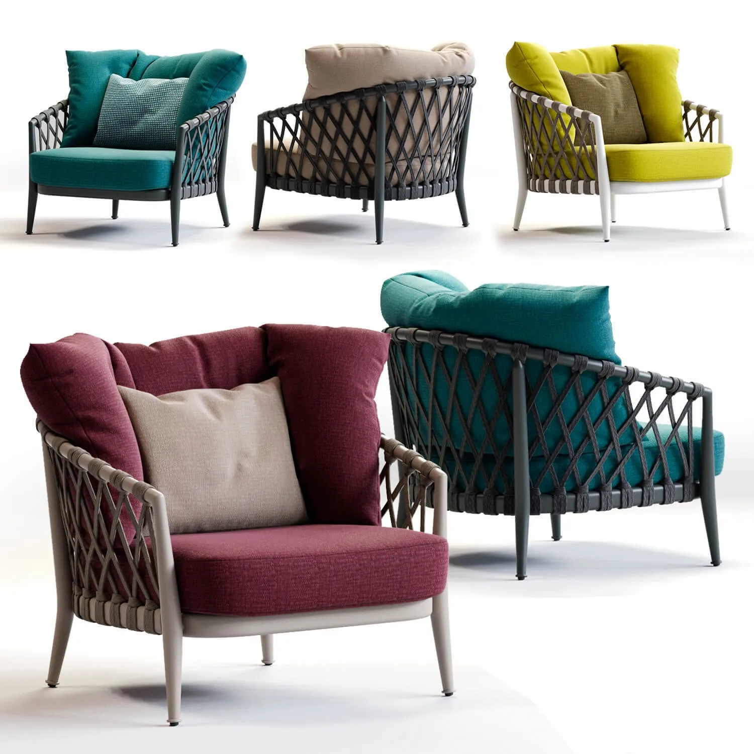 furniture - B and B Italia Erica armchair 3D Model