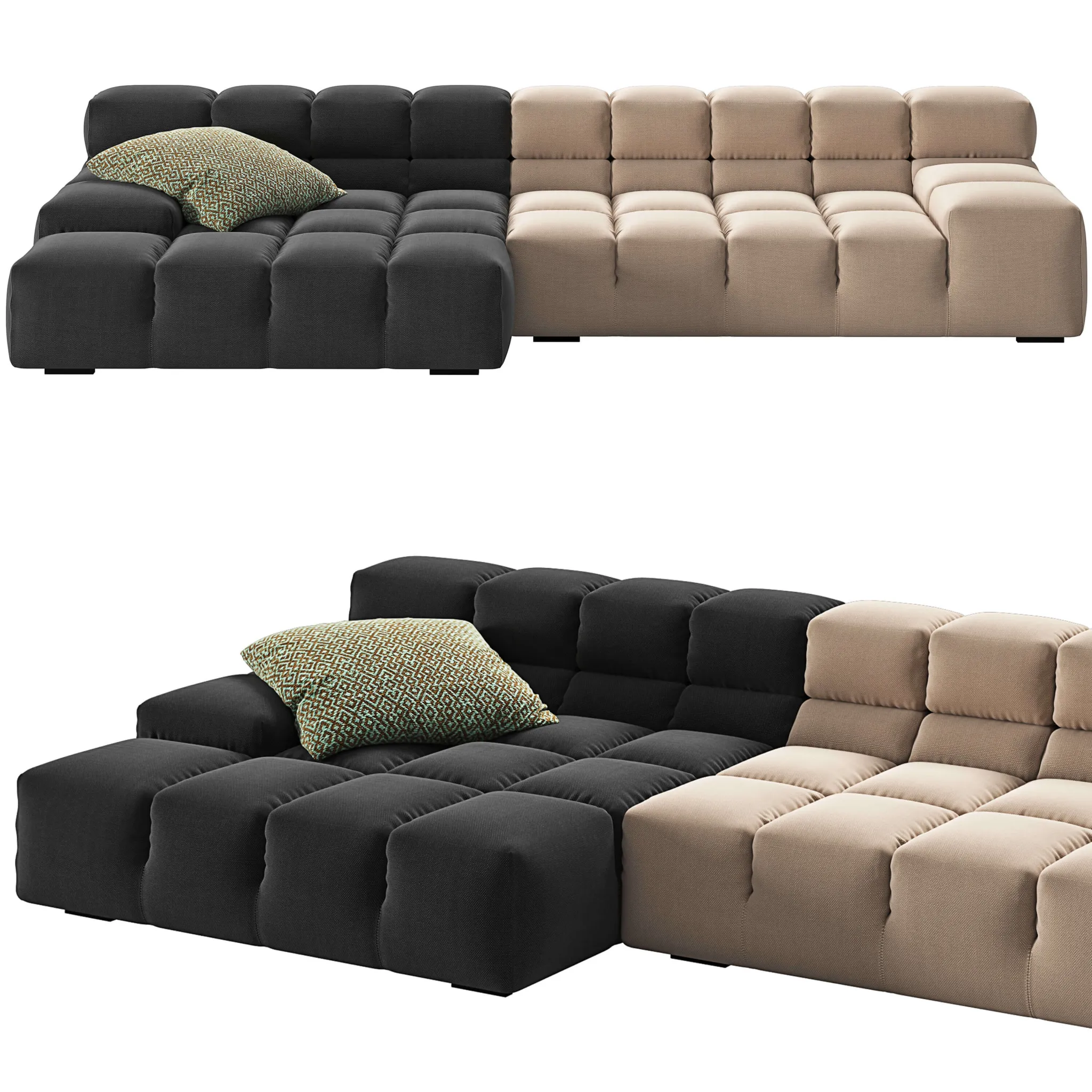 furniture - B and B Italia Tufty-Time sofa 3D Model