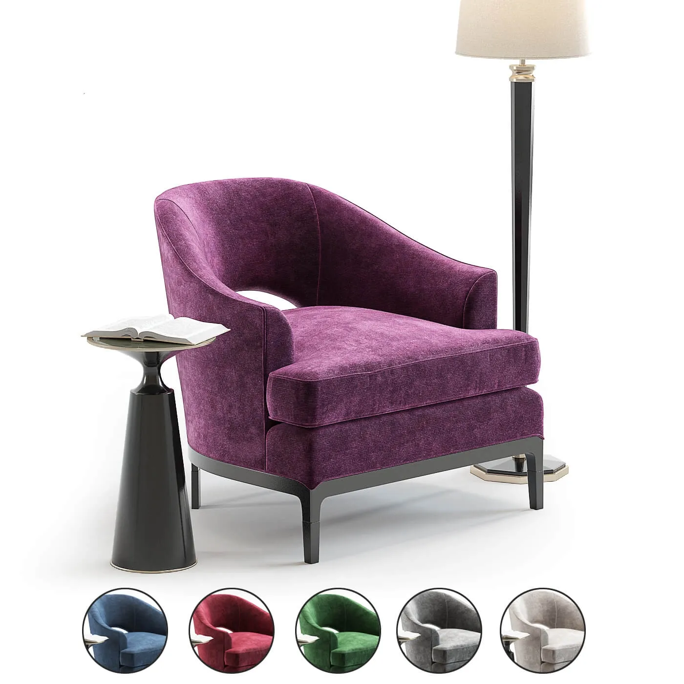 furniture - Baker Carnelian Lounge armchair 3D Model