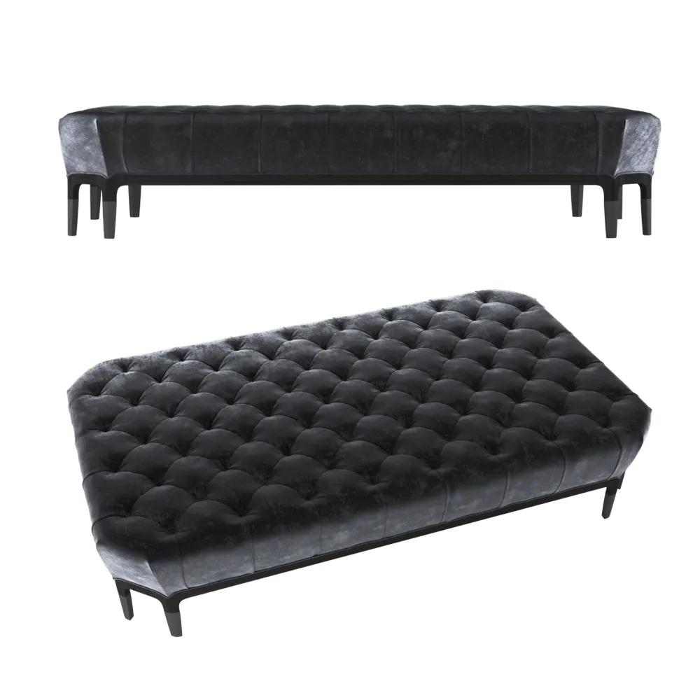 furniture - Baker Celestite Cocktail Ottoman 6188O 3D Model