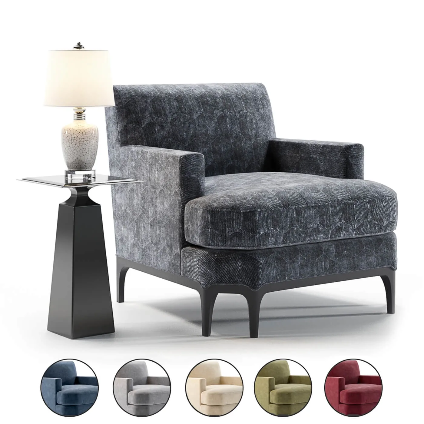 furniture - Baker Celestite Lounge armchair 01 3D Model
