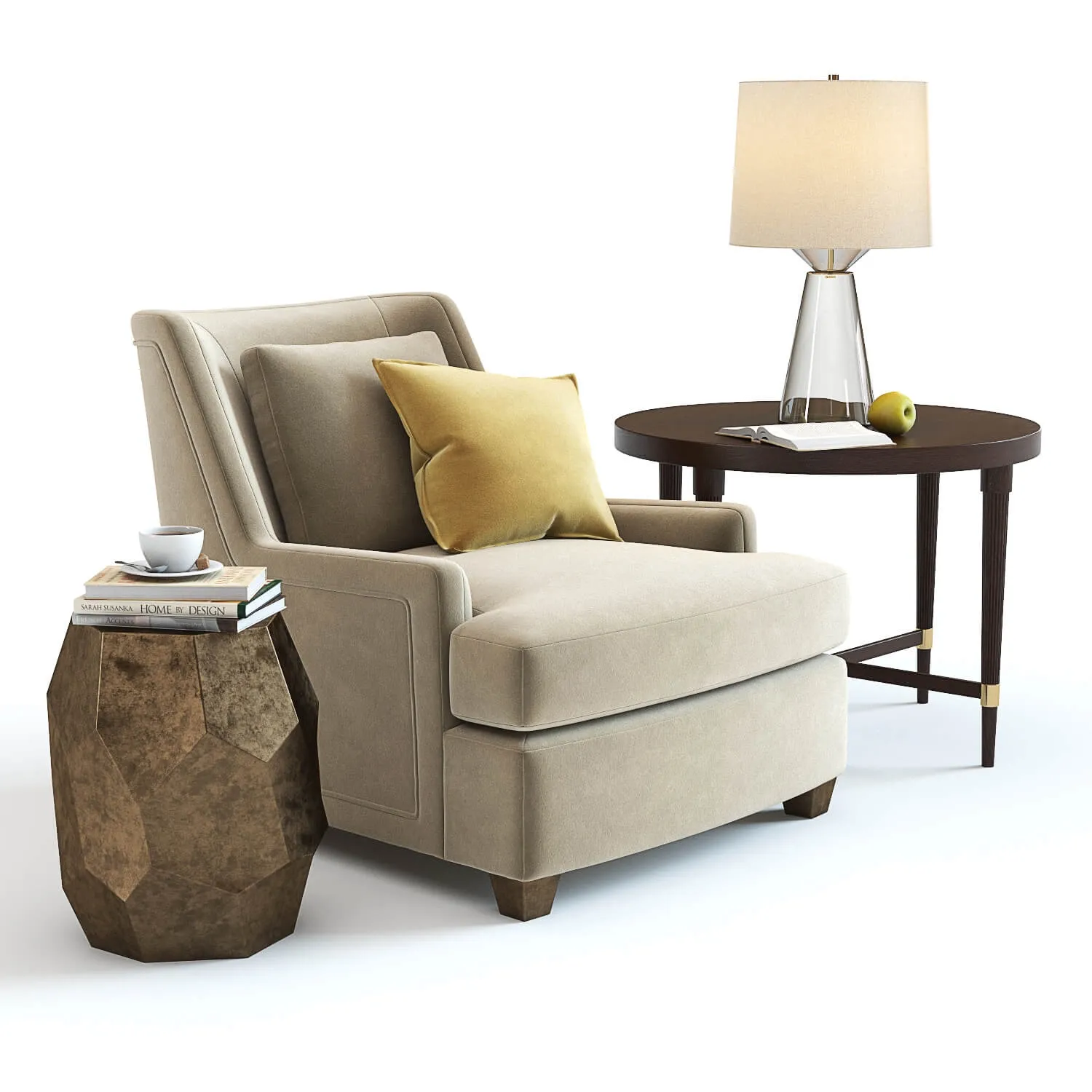 furniture - Baker Colin Cab Armchair 3D Model