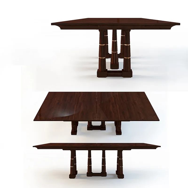 furniture - Baker Column Dining Table No. 8636G 3D Model