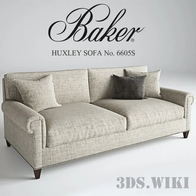 furniture - Baker Huxley Sofa No  6605S 3D Model