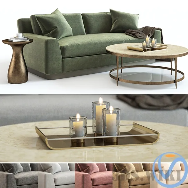 furniture - Baker Laguna Sofa 3D Model