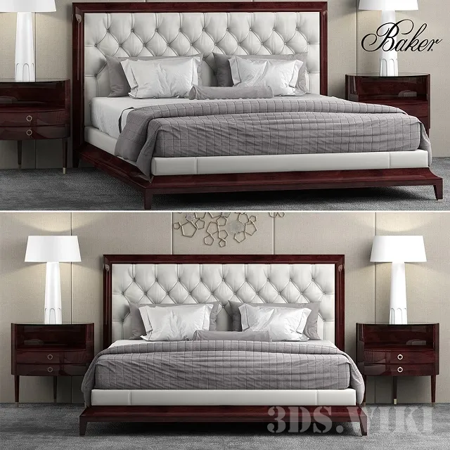 furniture - Baker Moderne Platform Bed 3D Model