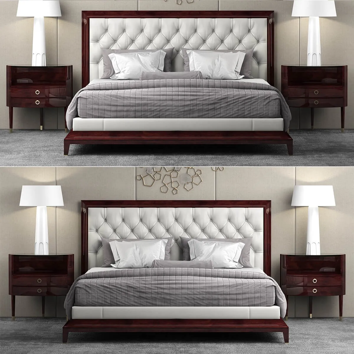 furniture - Baker Moderne platform  bed 3D Model