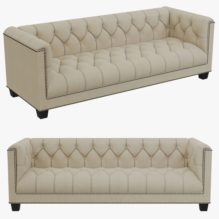 furniture - Baker Paris Loveseat 3D Model
