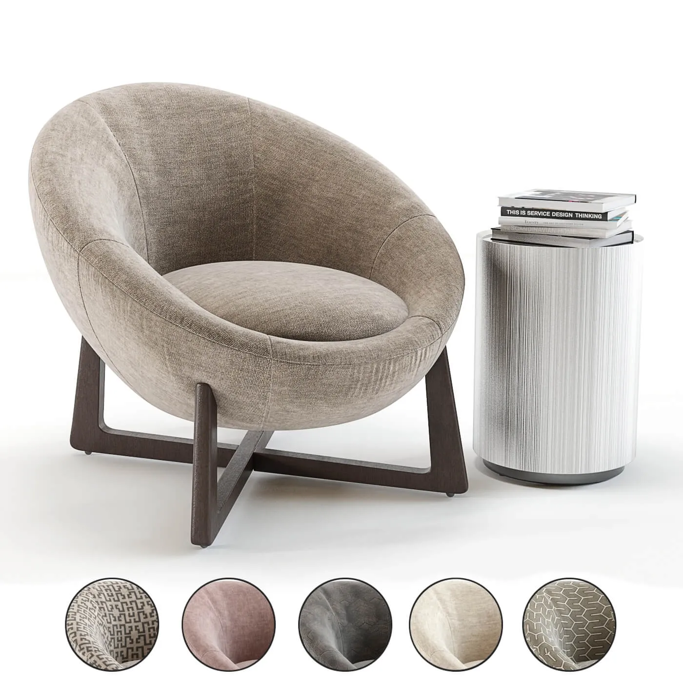 furniture - Baker Pod Lounge Chair 3D Model