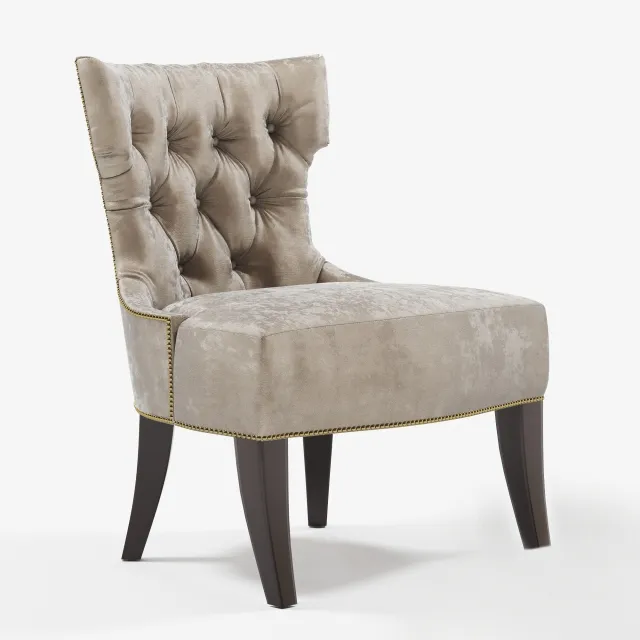 furniture - Baker Tufted back lounge chair 3D Model