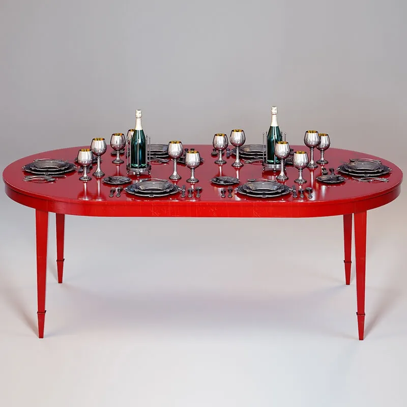 furniture - baker_dining_table_215x124xH74 3D Model